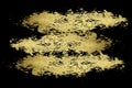 Golden brush strokes on dark background, frame design element