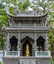 Golden buddha in Chinese shrine