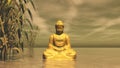 Golden Buddha - 3D render