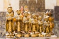 Golden buddha doll for souvenir in myanmar Royalty Free Stock Photo