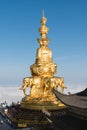 Golden buddha in emei mountain Royalty Free Stock Photo