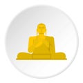 Golden Buddha icon circle