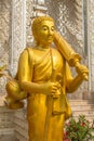 Golden buddha image style at Wat Mai Kham Wan temple, Phichit,Thailand. Royalty Free Stock Photo