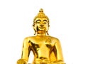 Golden Buddha with Isolated Royalty Free Stock Photo