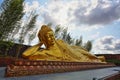Golden Buddha Parinirvana Dharma Shanti Temple Bintan Island Royalty Free Stock Photo