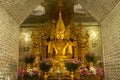 Golden Buddha in Sanda Muni Paya,Myanmar. Royalty Free Stock Photo