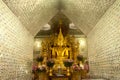 Golden Buddha in Sanda Muni Paya,Myanmar. Royalty Free Stock Photo