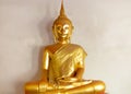 Golden Buddha satue in a buddhist temple Royalty Free Stock Photo