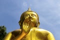 Golden Buddha statue of Big Buddha over blue sky ,HUA HIN Thailand Royalty Free Stock Photo