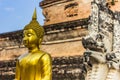 Golden Buddha Statue in Chiang Mai, Thailand Royalty Free Stock Photo