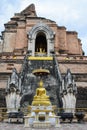 Golden Buddha statue in Chiang Mai,Thailand. Royalty Free Stock Photo