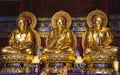Golden buddha statue at Mangkon Kamalawat temple Royalty Free Stock Photo