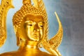 Golden Buddha statue in the Marble Temple or Wat Benchamabophit