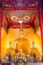 Golden buddha statue in Srisuphan temple Wat Si Suphan, Chiang