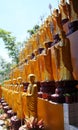 golden buddha statue in temples, wat pho, bangkok, thailand