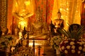 Golden Buddha statue in a Thai Buddhist temple Royalty Free Stock Photo