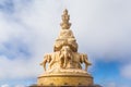 The golden buddha statue on top of Emei mountain in China Royalty Free Stock Photo