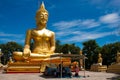 Golden Buddha Statue, Wat Phra Yai, Pattaya Royalty Free Stock Photo