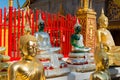 Golden Buddha Statue at Wat Phrathat Doi Suthep in Chiang Mai, Thailand. The Temple was originally built in AD 1383 Royalty Free Stock Photo