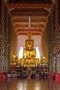 Golden buddha statue in wat suan dok temple, chiang mai Royalty Free Stock Photo
