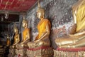 Golden Buddha statue in Wat Suthat Thepphawararam the royal temple of the first grade in Bangkok.