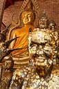 Golden Buddha statues Royalty Free Stock Photo