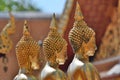 Golden Buddha statues detail. Wat Phra That Doi Suthep temple. Chiang Mai. Thailand Royalty Free Stock Photo