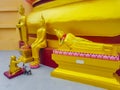 Golden Buddha statues Wat Phra Yai temple Koh Samui Thailand Royalty Free Stock Photo