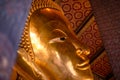 Golden Buddha stature, Phra Kaew temple in bangkok Royalty Free Stock Photo