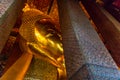 Golden Buddha stature, Phra Kaew temple in bangkok Thailand. Royalty Free Stock Photo