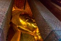 Golden Buddha stature, Phra Kaew temple in bangkok Thailand. Royalty Free Stock Photo