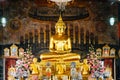 Golden Buddha in the temple Thailand Royalty Free Stock Photo