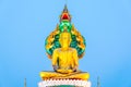 Golden Buddha Thailand.Big Buddha statue in the public temple at night Royalty Free Stock Photo