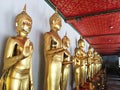 Golden Buddha, Wat Phra Chetuphon Bangkok Thailand Royalty Free Stock Photo