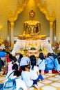 Golden Buddha,Wat Trimit, Bangkok, Thailand. Thai people. Famous