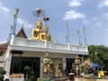 Golden buddhas at Wat Bang Nam Phueng Nok temple