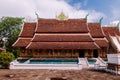 Golden Buddhism Mural art and mosaic wall at Wat Xieng thong, Luang Prabang - Laos Royalty Free Stock Photo