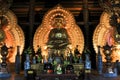 Golden buddhism statue of Vietnam religional