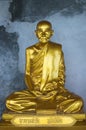 Golden Buddhist Monk Statue Royalty Free Stock Photo