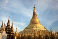 The golden buddhist pagoda or stupa of Shwedagon Pagoda,Yangon, Myanmar