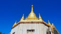 Golden buddhist stupa on the top of the Mount Popa Taung Kalat in Myanmar. Royalty Free Stock Photo