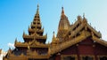 Golden buddhist stupa on the top of the Mount Popa Taung Kalat in Myanmar. Royalty Free Stock Photo