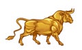 Golden bull Royalty Free Stock Photo