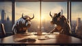 Golden Bull and Bear: A Symbolic Showdown in the Modern Financial World