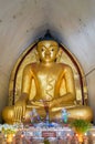 Golden Burma Buddha Altar Maha Bodhi Temple Bagan