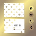 Golden business card template