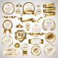 Golden business labels set Royalty Free Stock Photo