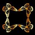 Golden butterfly design element Royalty Free Stock Photo