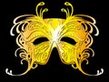 Golden butterfly mask Illustration