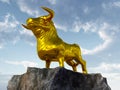 Golden calf Royalty Free Stock Photo